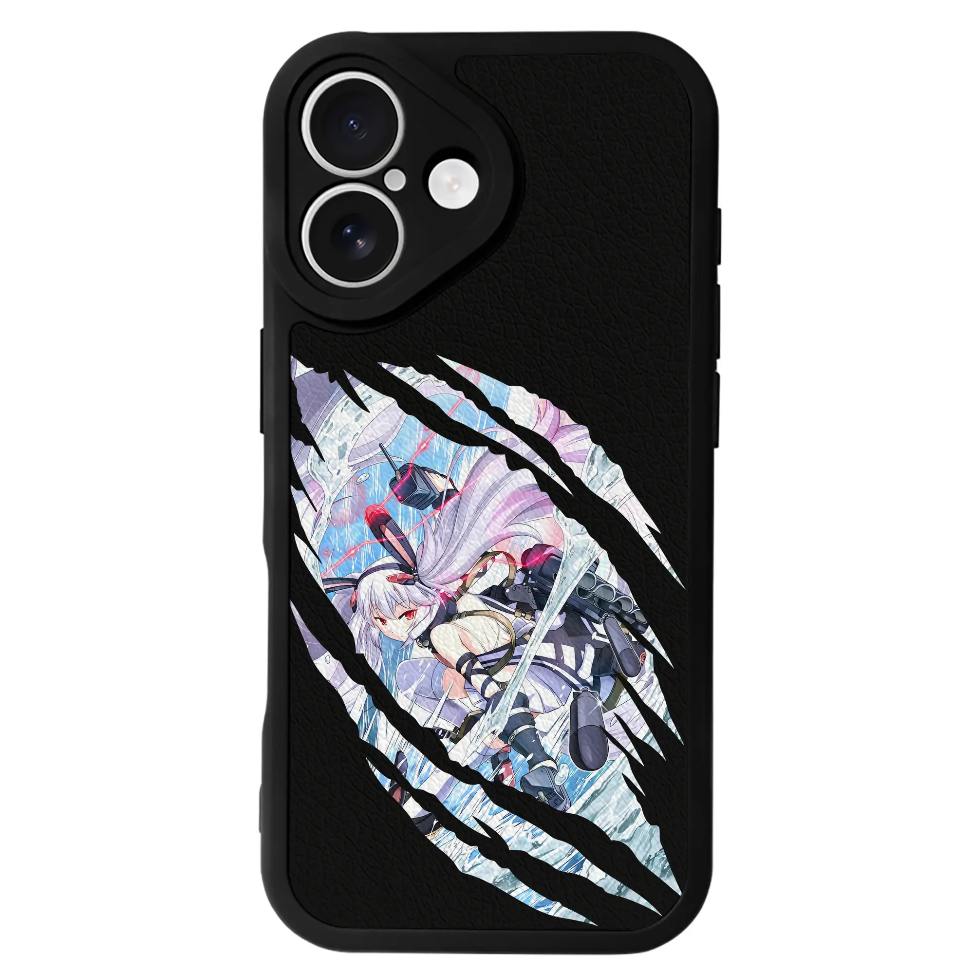 アズールレーン グッズ,ラフィー - IPhone 16シリーズ対応 ・ シリコンスマホケース ・ レザー調 ・ 高精度フィット ・ 耐衝撃 ・ ワイヤレス充電対応 ・ 精密カット